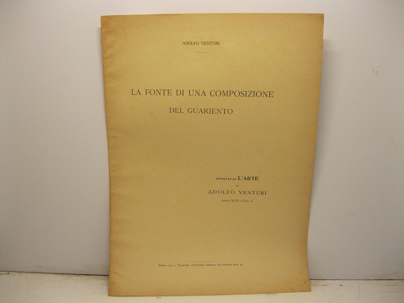 La fonte di una composizione del Guariento. Estratto da L'Arte di Adolfo Venturi, anno XVII-fasc. I